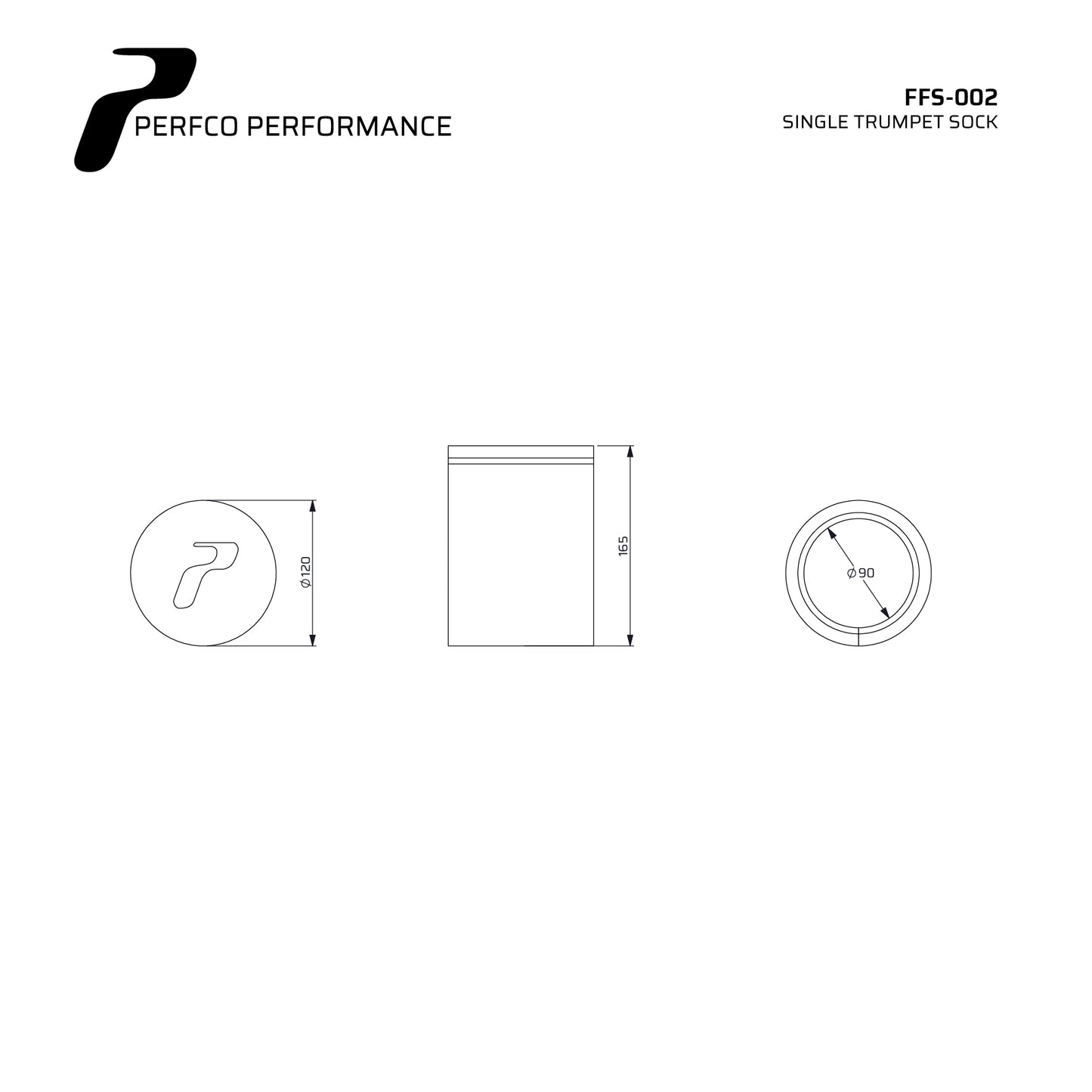 Perfco Trumpet Sock - Single Oversized Trumpet Sock (FFS-002)