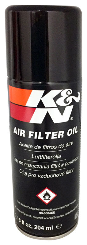 K&N Air Filter Oil - 7.18 oz  204ml Aerosol - International (99-0504EU)